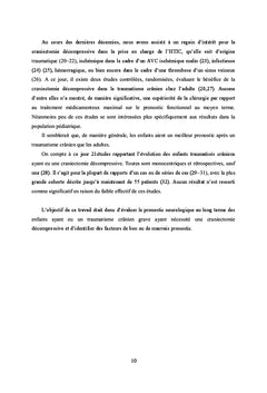 Craniectomie decompressive chez l'enfant traumatise crAnien