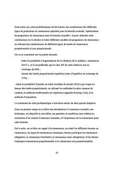 Optimisation d'un programme de reassurance: branche incendie