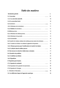 Simulation numérique dans une conduite munie des chicanes poreuses