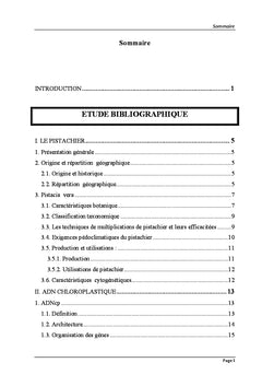 Etude de la diversite genetique du pistachier