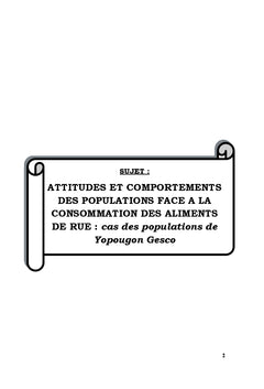 Alimentation de rue en cote d'Ivoire