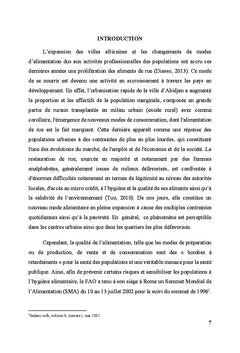 Alimentation de rue en cote d'Ivoire