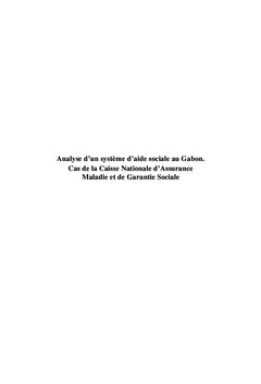 Analyse d'un système d'aide sociale au Gabon. Cas de la CNAMGS