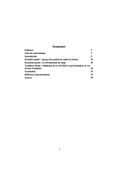 Analyse d'un système d'aide sociale au Gabon. Cas de la CNAMGS