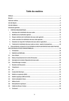 La Réutilisation des eaux usées traitées