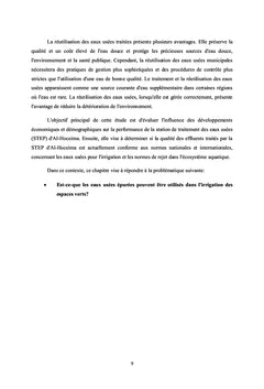 La Réutilisation des eaux usées traitées