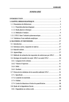 Stratégie de transfert du mode HPLC au mode UPLC