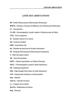 Stratégie de transfert du mode HPLC au mode UPLC