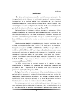 Effet du Stress Hydrique sur le Porte-greffe MM.106 de Pommier
