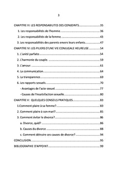 Pour une vie conjugale epanouie