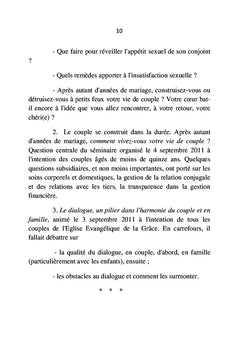 Pour une vie conjugale epanouie