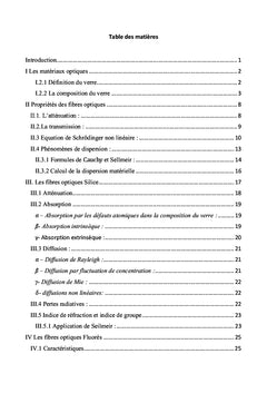 Les fibres optiques silice, fluorés,et sulfures