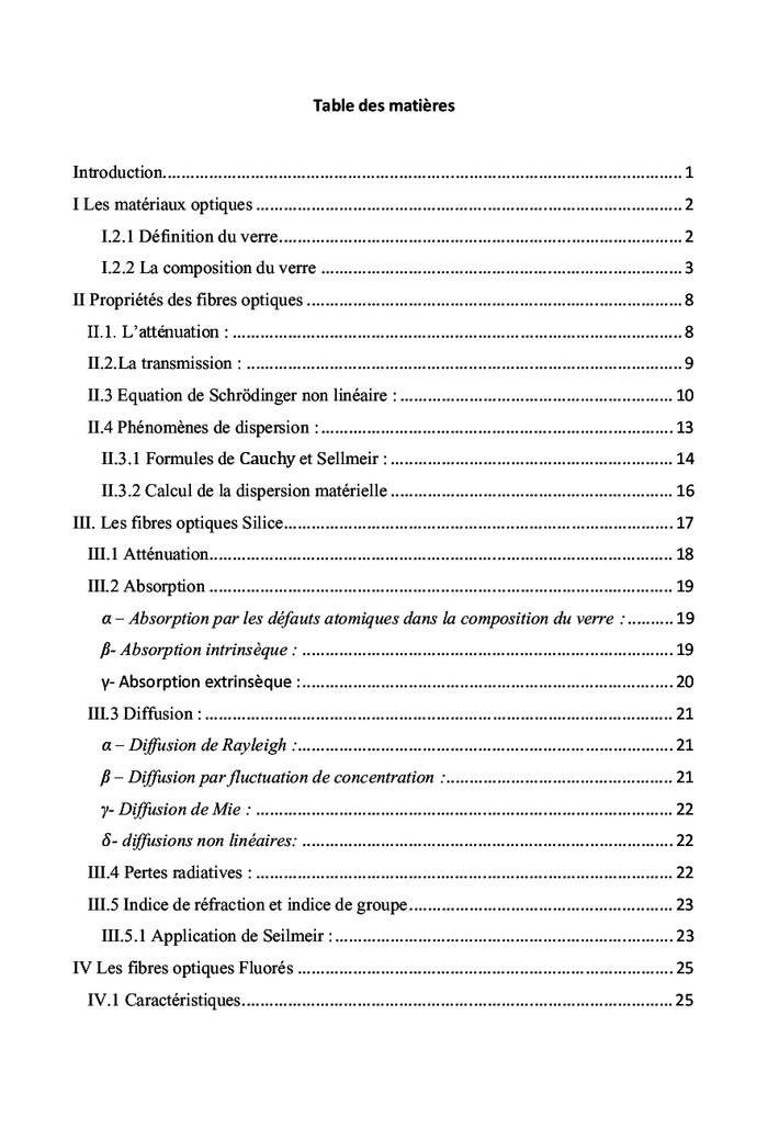 Les fibres optiques silice, fluorés,et sulfures