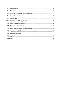Les fibres optiques silice, fluorés,et sulfures