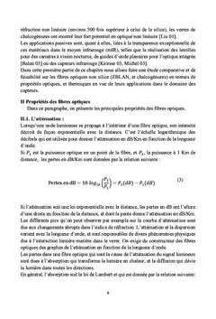Les fibres optiques silice, fluorés,et sulfures