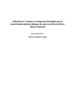 Application de l'Analyse en CompoSantes Principales