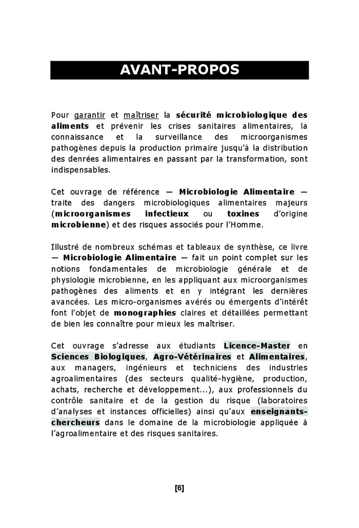 microbiologie alimentaire