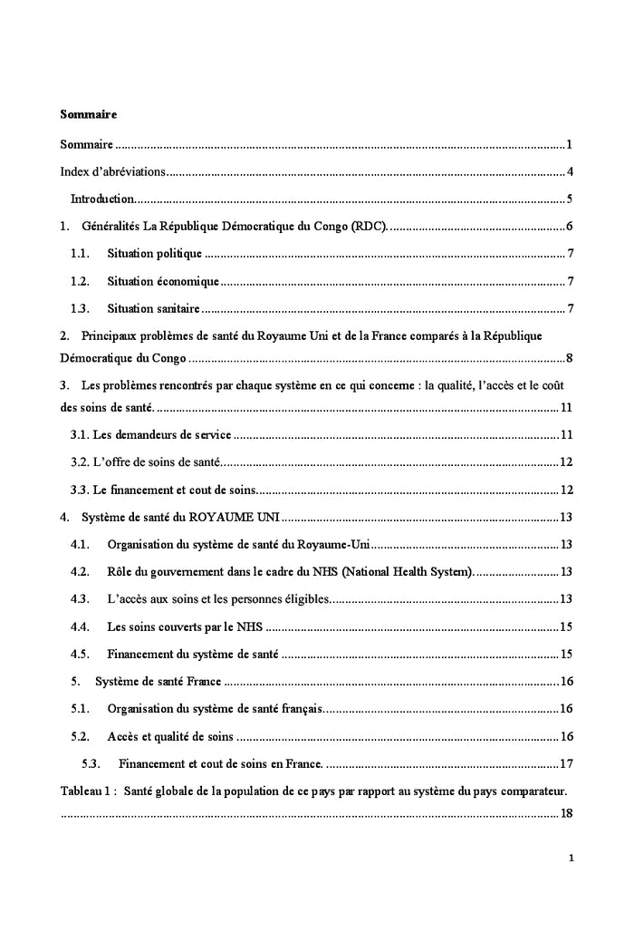 Système de santé de la République Démocratique du Congo