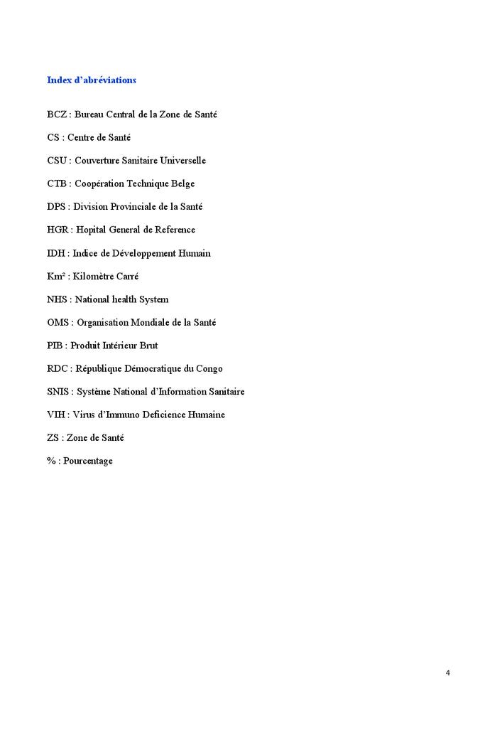 Système de santé de la République Démocratique du Congo