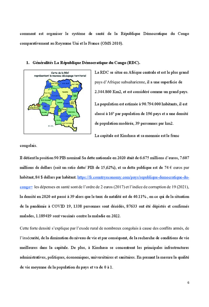 Système de santé de la République Démocratique du Congo