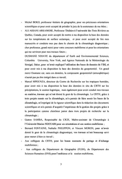 Variabilité pluviométrique en République du Congo