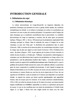 Variabilité pluviométrique en République du Congo