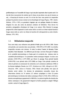 Variabilité pluviométrique en République du Congo