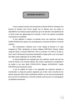 Partenaires internationaux et accompagnement des migrants de retour
