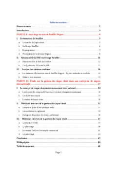 Le risque client dans la finance internationale