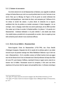 Mécanismes langagiers dans Le Mariage de Figaro et Fin de partie