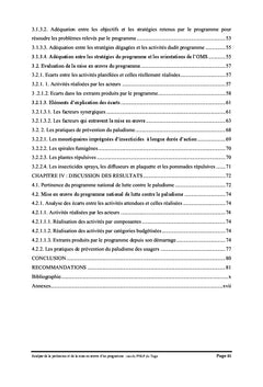 Analyse de la lutte contre le paludisme