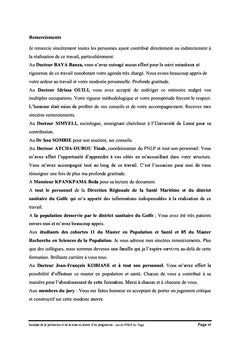 Analyse de la lutte contre le paludisme