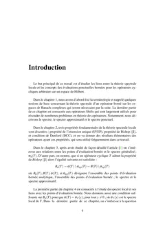 Quelques aspects de la theorie spectrale