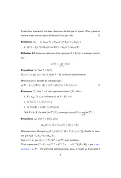 Quelques aspects de la theorie spectrale