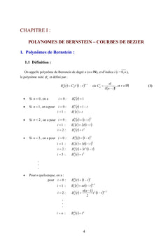 Modèles des Courbes B-Splines