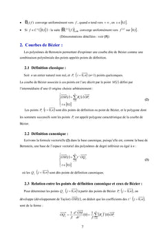 Modèles des Courbes B-Splines