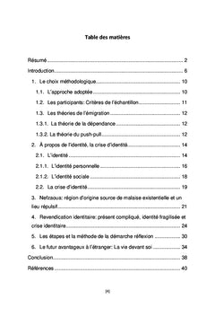 La recherche de s'affirmer à travers l'émigration