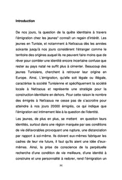 La recherche de s'affirmer à travers l'émigration