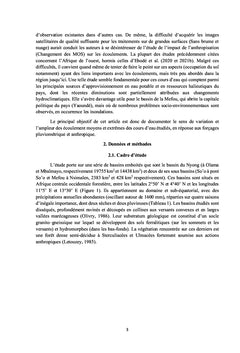 Evolution des écoulements dans le bassin du Nyong (Sud Cameroun)