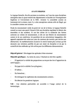 Abrégé de Logique Formelle