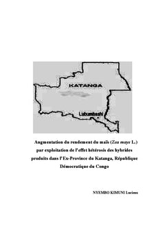 Augmentation du rendement du maïs (Zea mays L.)