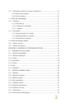 L'influence de la polyculture sur l'arthropodofaune du cotonnier