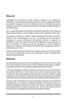 Optimisation de la production du pétrole