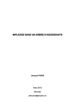 Implexes dans un arbre d'ascendants