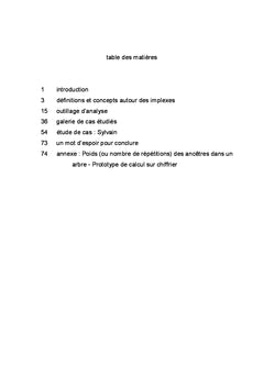 Implexes dans un arbre d'ascendants