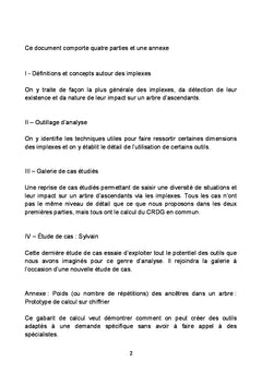 Implexes dans un arbre d'ascendants