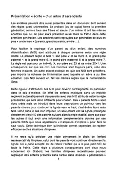 Implexes dans un arbre d'ascendants