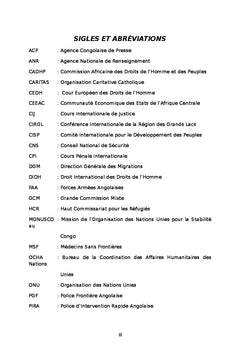 Problématique d'expulsion des congolais de l'Angola et de Rép.CONGO