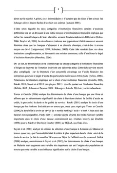 Déterminants de l'arbitrage entre une Banque et IMF