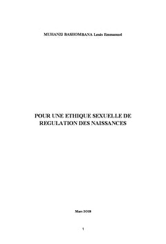 Pour une éthique sexuelle de régulation des naissances